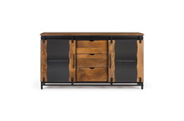 GINER Y COLOMER Aparador de madera de mango y metal negro